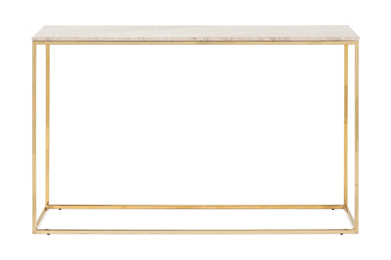 Avlastningsbord Titania 120 cm Marmor - Beige|Mässing - Konsolbord & hallbord - Avlastningsbord & sidobord - Marmorbord - Hallförvaring
