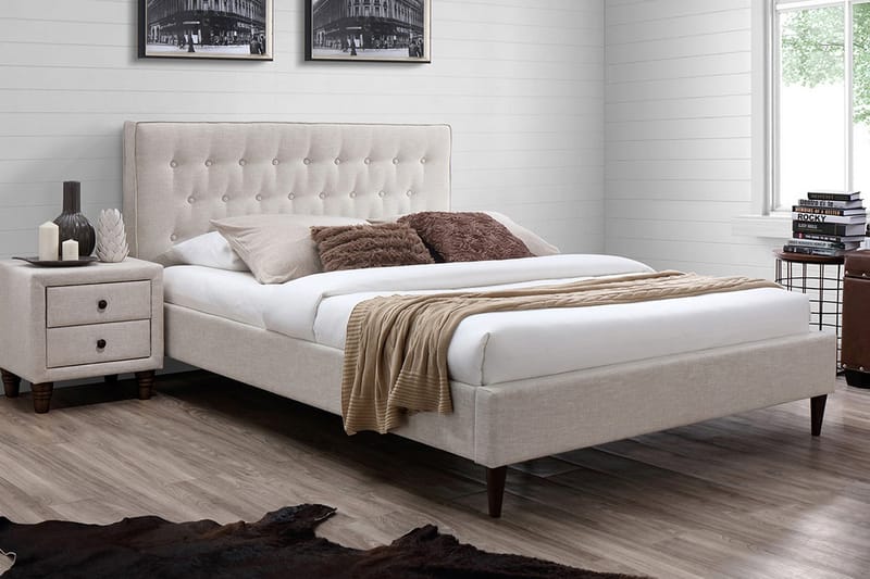 Säng EMILIA med madrass HARMONY DUO 90x200cm - Kontinentalsäng - Komplett sängpaket