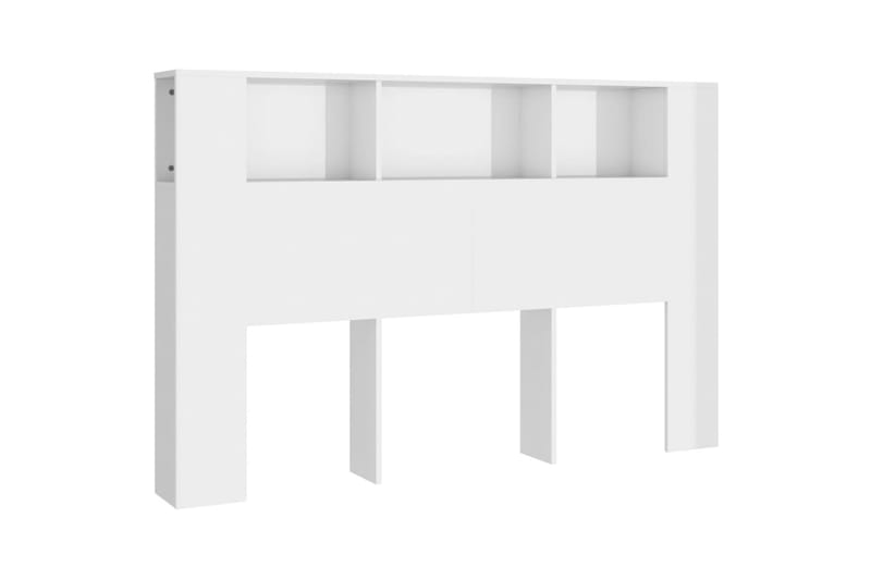 beBasic Sänggavel med förvaring vit högglans 160x18,5x104,5 cm - White - Sänggavel