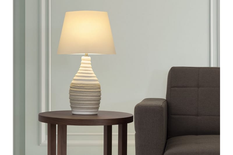 Bordslampa Tormes 33 cm - Vit - Bordslampa - Fönsterlampa på fot - Hall lampa - Sängbordslampa - F�önsterlampa