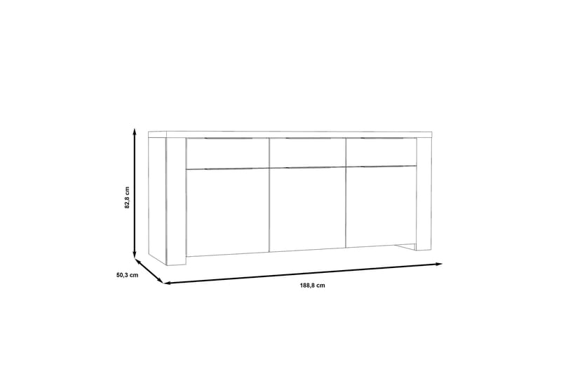 Skänk Dabo 50x188 cm - Brun - Sideboard & skänk