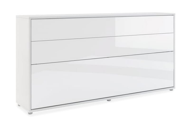 Sängskåp 90x200 cm Horisontellt Vit Högglans - Bed Concept - Sängskåp