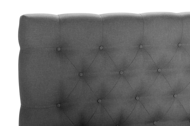 Sängpaket Nayaka 180x200 Memorymadrass - Djuphäftad gavel Mörkgrå - Kontinentalsäng - Komplett sängpaket
